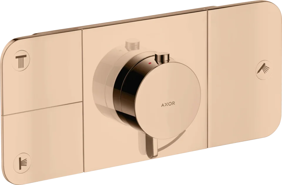 Axor One Thermostatic Shower Mixer Concealed 450 X 230 X 255mm Rose Gold/gold - Polished product image - Image 1