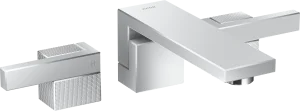 Axor Edge 3-hole Basin Mixer Wall-mounted 190 Mm And Push-open Waste Set - Diamond Cut Chrome