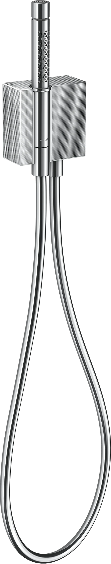 Axor Edge Porter Unit With Baton Hand Shower 2jet And Shower Hose - Diamond Cut Chrome