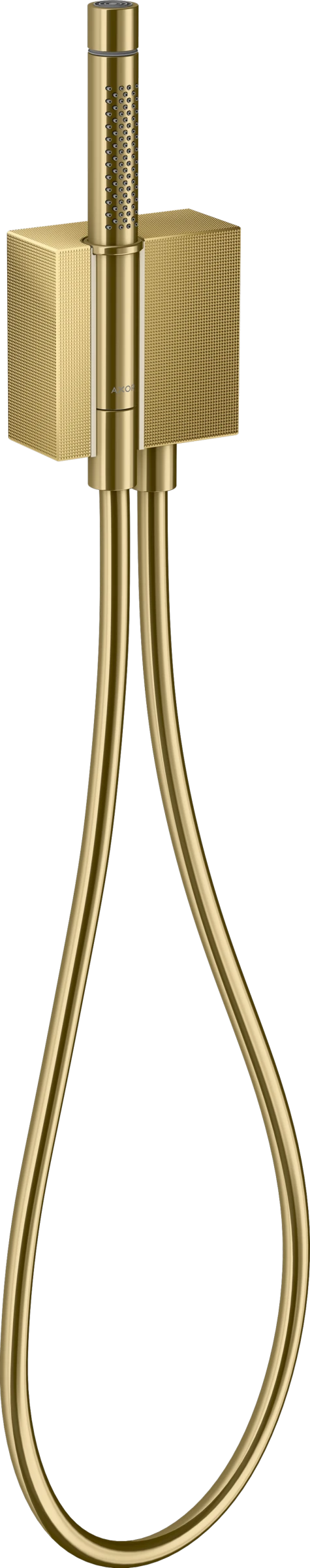 Axor Edge Porter Unit With Baton Hand Shower 2jet And Shower Hose - Diamond Cut Gold Polished