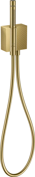 Axor Edge Porter Unit With Baton Hand Shower 2jet And Shower Hose - Diamond Cut Gold Polished