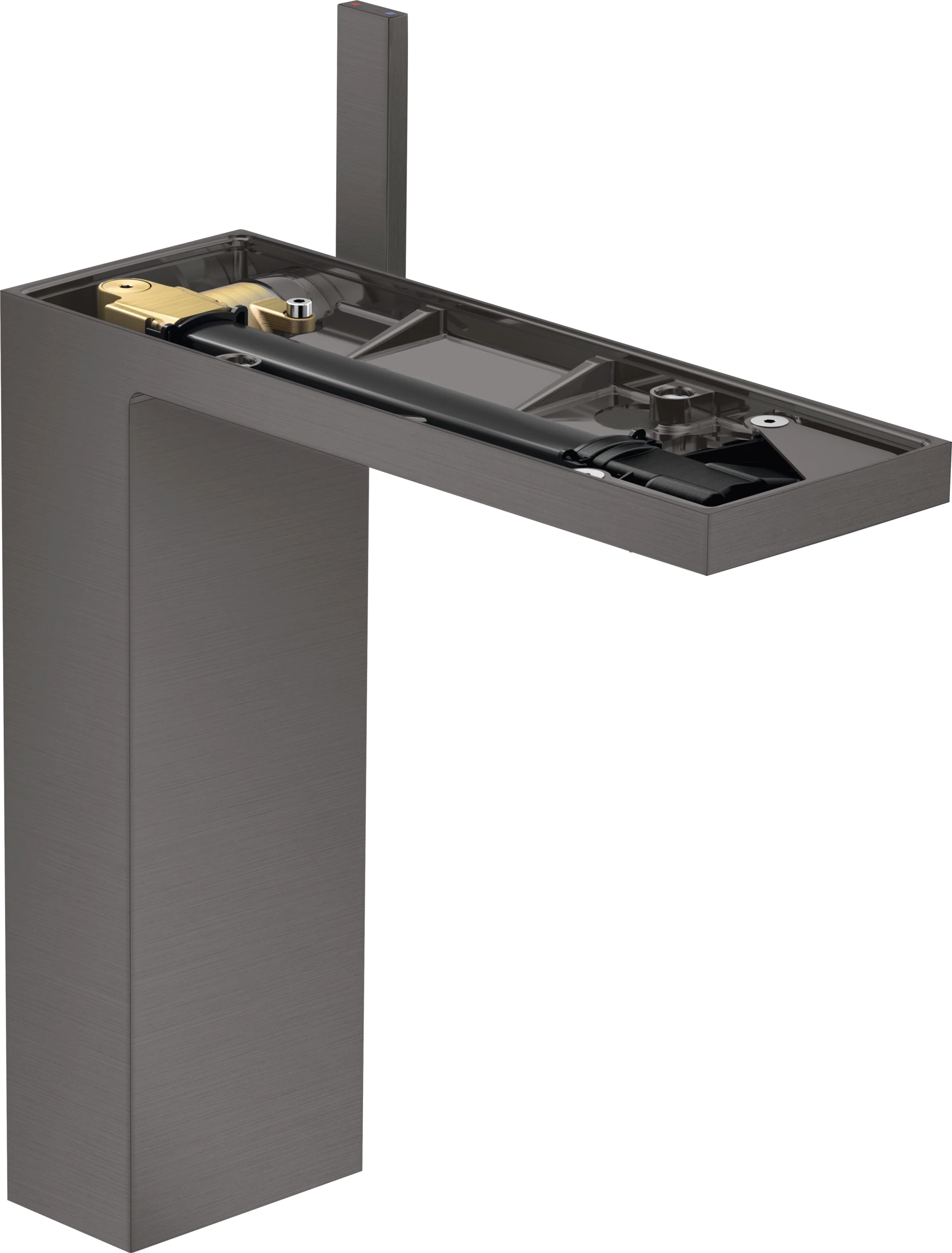 Axor Myedition Single Lever Basin Mixer 230 With Push-open Waste Without Plate Brushed Black Chrome