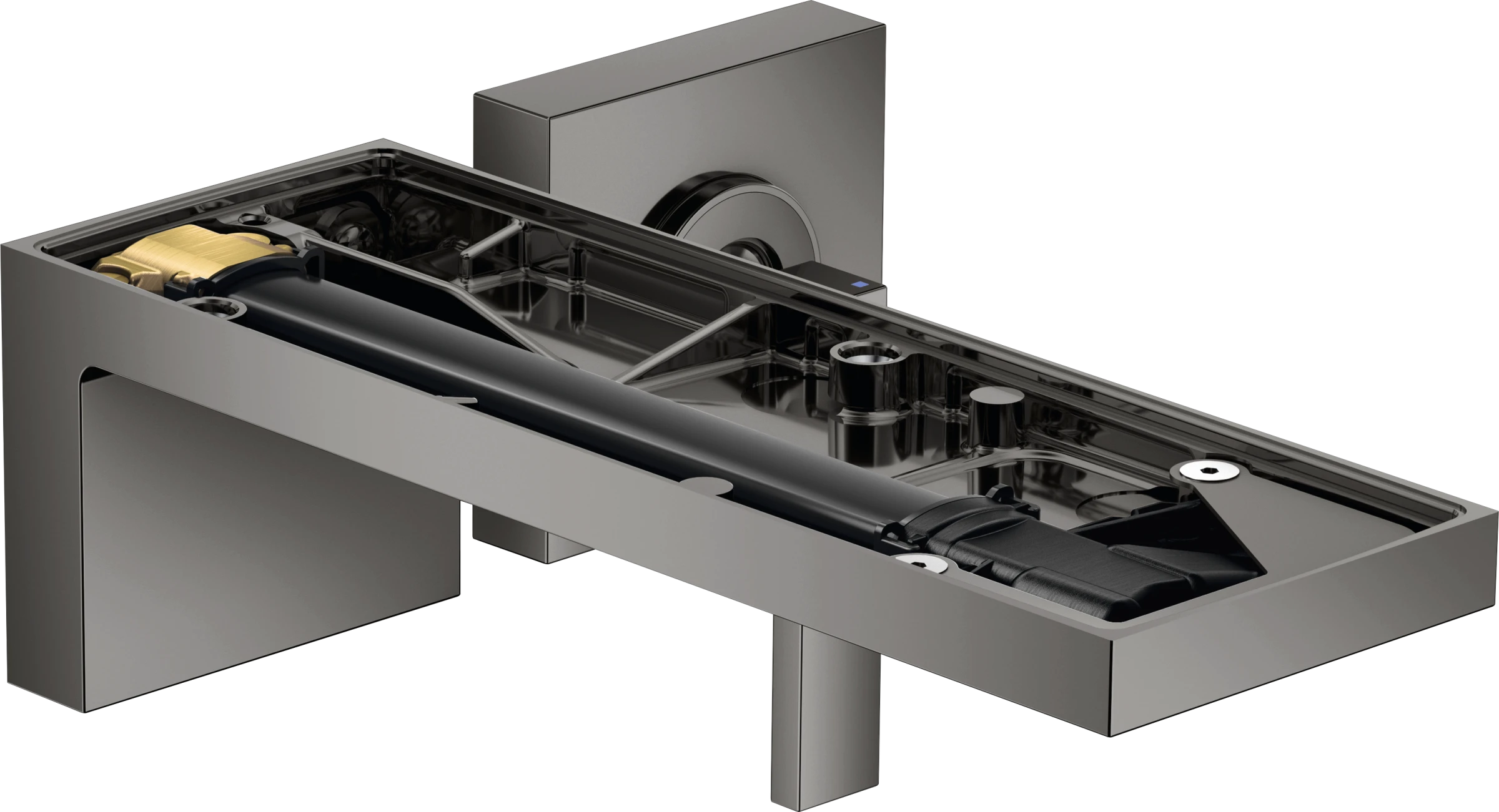 Axor Myedition Single Lever Basin Mixer For Concealed Installation Wall-mounted With Spout 221 Mm Without Plate Polished Black Chrome