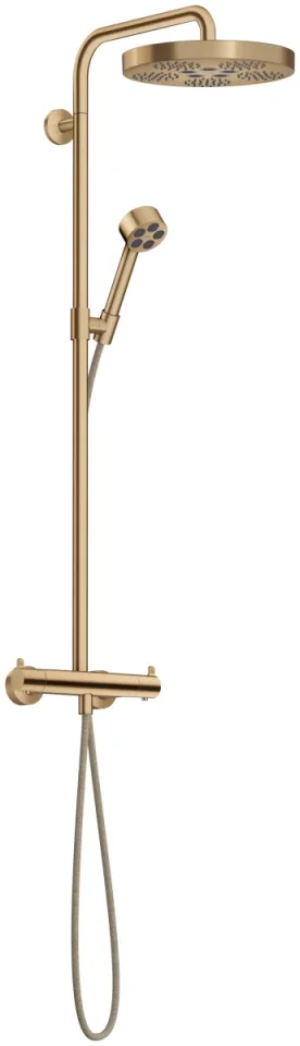 Axor One Showerpipes With Thermostatic Mixer 1020 X 350 X 170mm Bronze - Brushed product image - Image 1