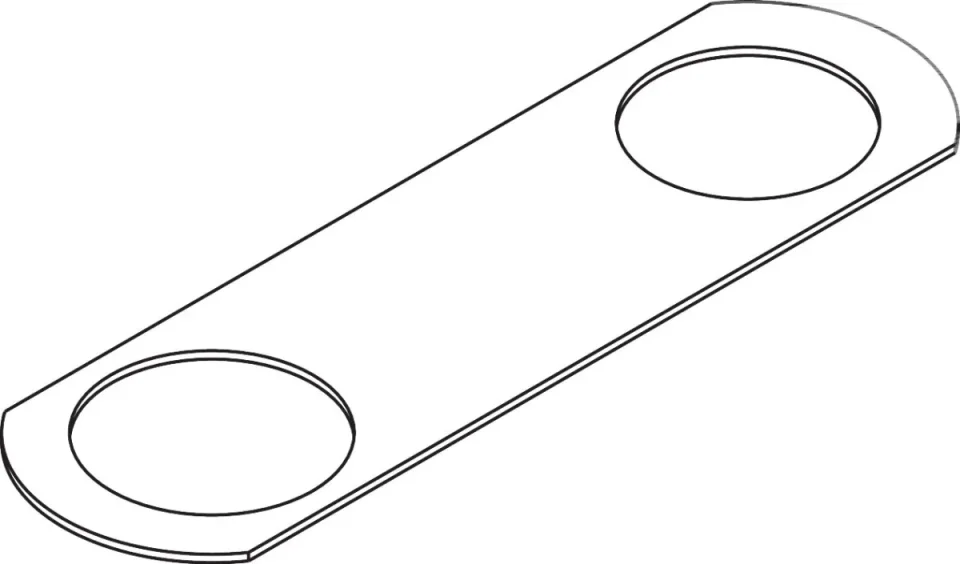 Axor Citterio C Mounting Plate For Rim-mounted Bath Mixer 163 X 85 X 70mm product image - Image 1