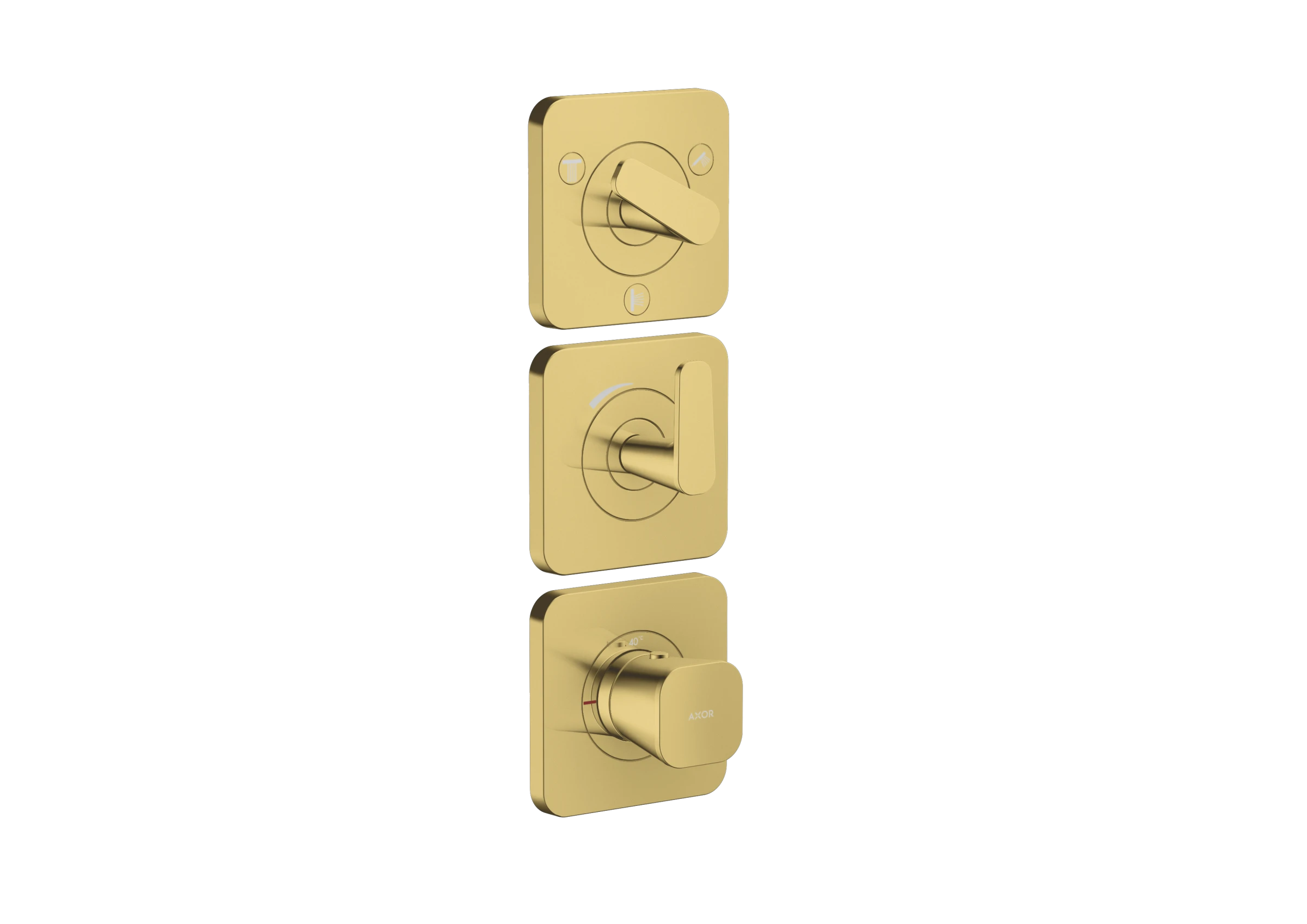 Axor Citterio C Thermostatic Shower Mixer Concealed 298.5 X 209 X 139mm Gold - Polished