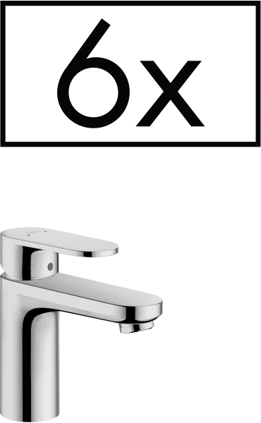 Hansgrohe Vernis Blend Single Lever Basin Mixer 70 With Pop-up Waste Set Project Pack (6 Pcs.) Chrome