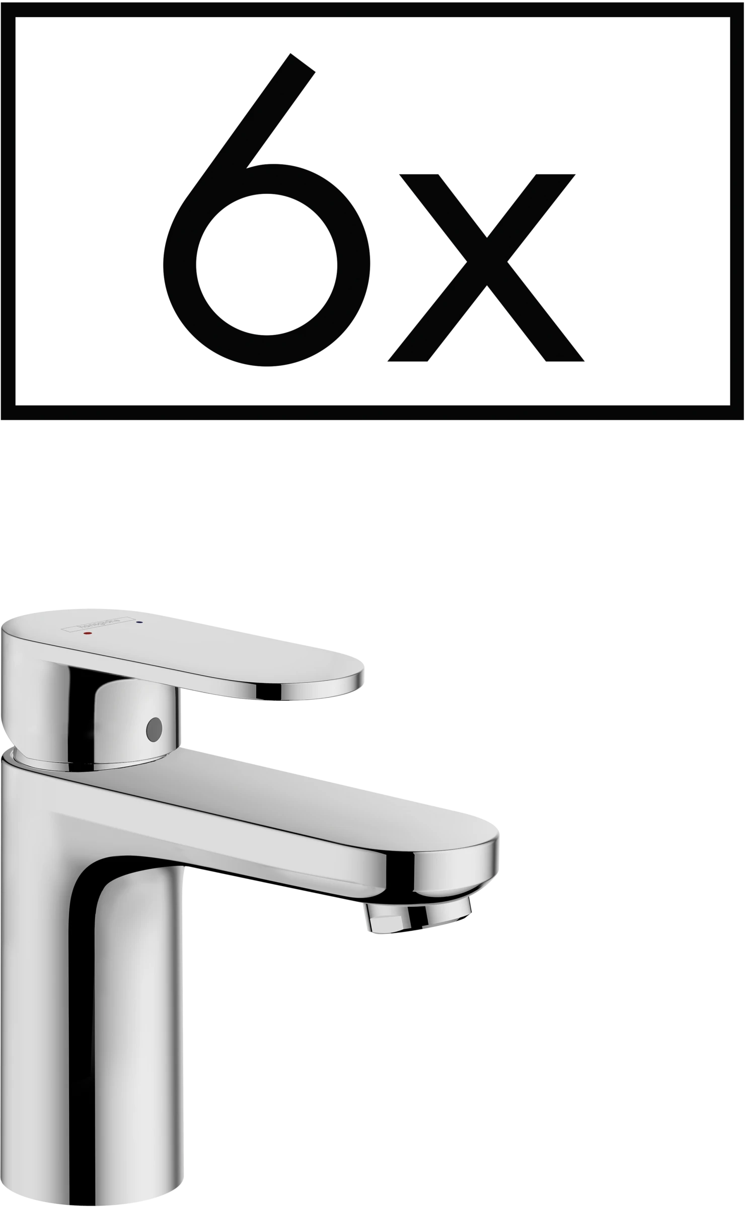 Hansgrohe Vernis Blend Single Lever Basin Mixer 100 With Pop-up Waste Set Project Pack (6 Pcs.) Chrome