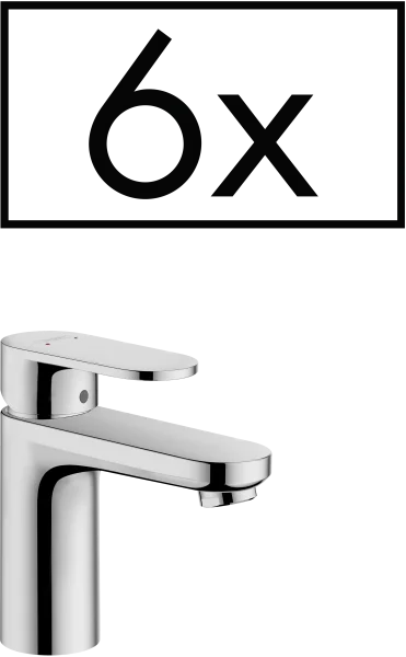 Hansgrohe Vernis Blend Single Lever Basin Mixer 100 With Pop-up Waste Set Project Pack (6 Pcs.) Chrome