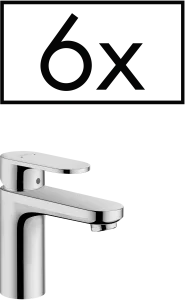 Hansgrohe Vernis Blend Single Lever Basin Mixer 100 With Pop-up Waste Set Project Pack (6 Pcs.) Chrome