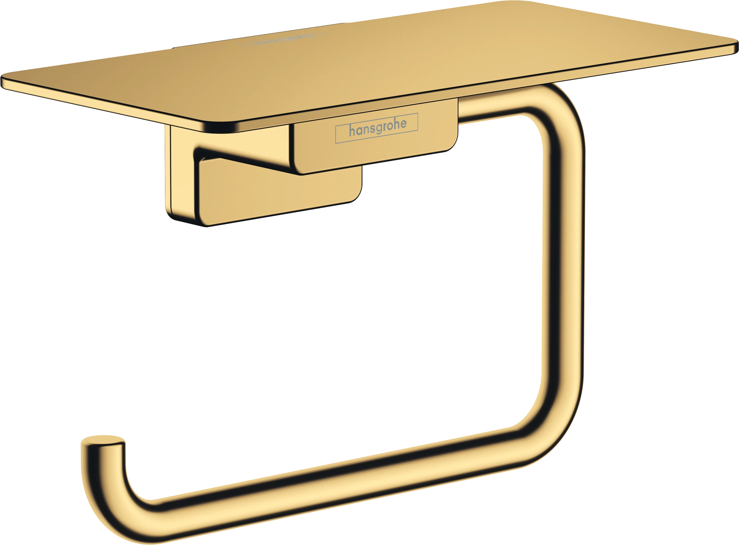 Hansgrohe Addstoris Q Roll Holder With Shelf Gold Polished