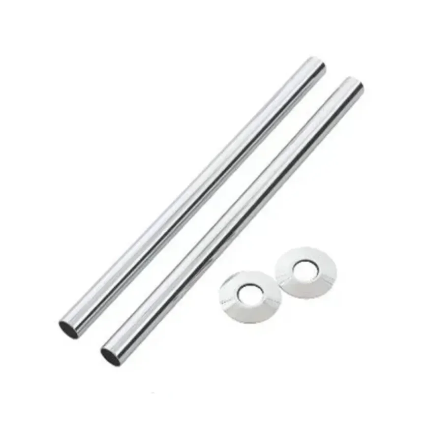 Ava Pipe Shroud 130mm Sleeve Set 18mm Diameter Chrome product image - Image 1