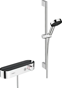 Hansgrohe Pulsify Select S Shower System 105 3jet Relaxation With Showertablet 400, Shower Bar 65 Cm, Slider And Shower Hose Chrome