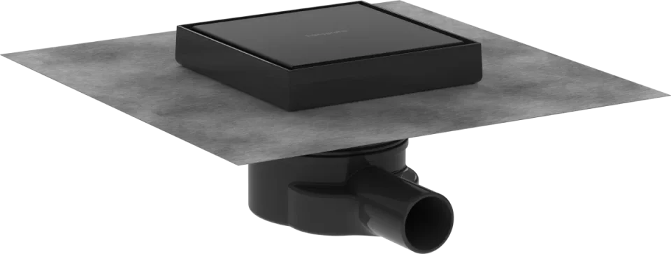 Hansgrohe Raindrain Point Shower Wastes 467 X 276 X 107mm Black - Matt product image - Image 1