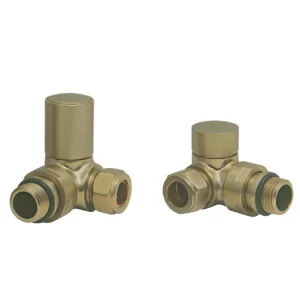 Ava Corner 1/2 Radiator Valve Brushed Brass