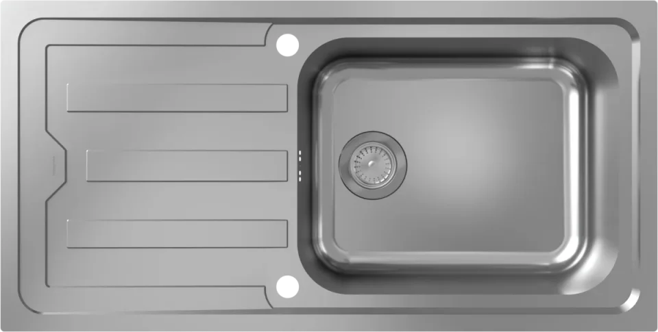 Hansgrohe S44 Sinks 1092 X 684 X 242mm Stainless Steel product image - Image 1