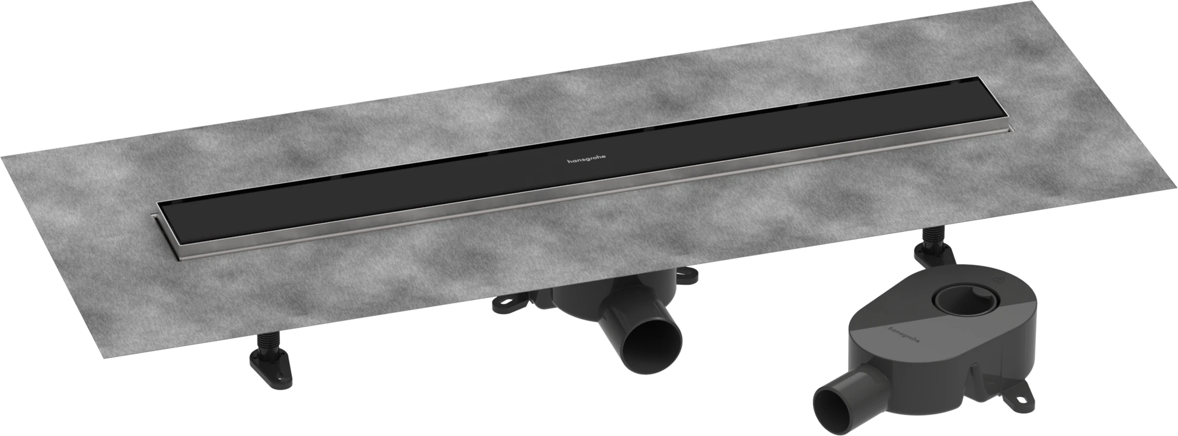 Hansgrohe Raindrain Go Shower Wastes 883 X 163 X 132mm Black - Matt