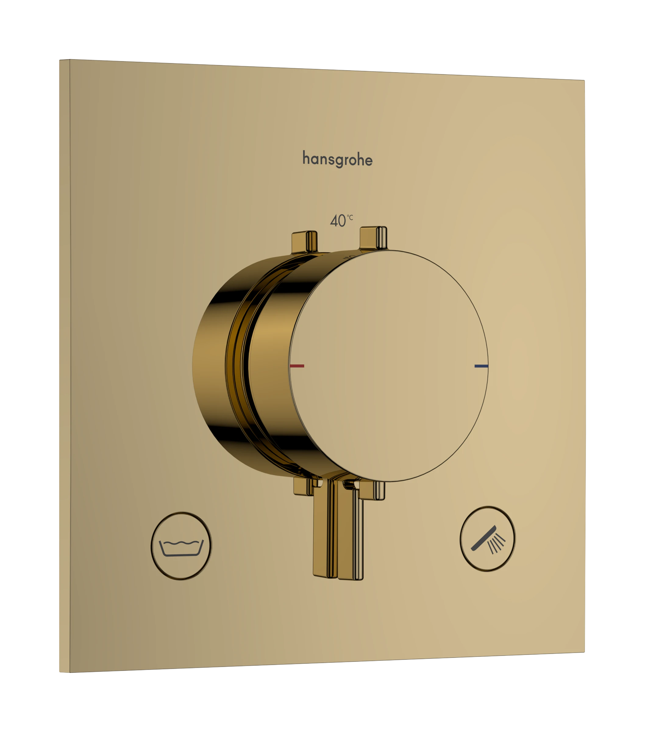 Hansgrohe Ecostat Comfort E Thermostatic Shower Mixer Concealed 262 X 233 X 168mm Gold - Polished