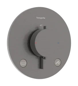 Hansgrohe Ecostat Comfort S Thermostatic Shower Mixer Concealed 262 X 233 X 168mm Gunmetal/chrome - Brushed