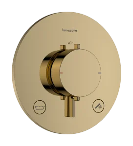 Hansgrohe Ecostat Comfort S Thermostatic Shower Mixer Concealed 262 X 233 X 168mm Gold - Polished