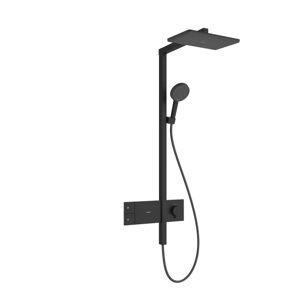 Hansgrohe Raindance Alive Q Showerpipes With Thermostatic Mixer 1170 X 350 X 180mm Black - Matt