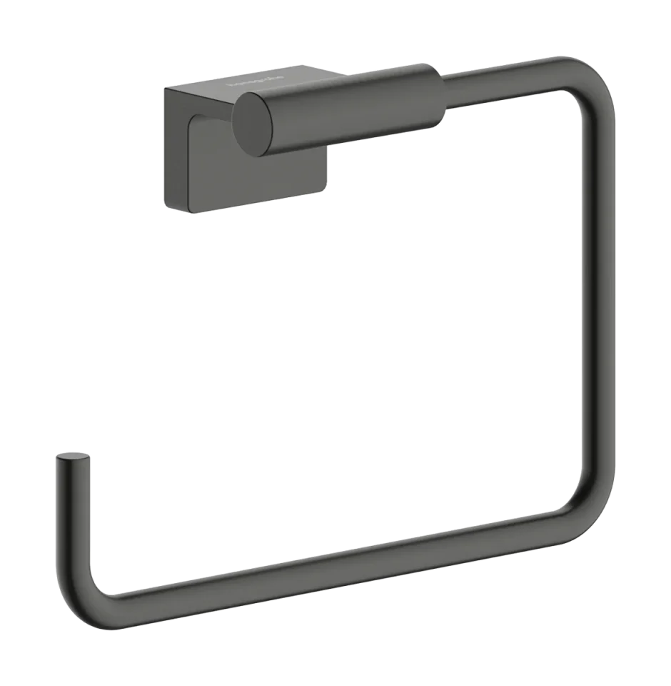 Hansgrohe Addstoris S Towel Ring 140 X 60 X 240mm Gunmetal/chrome - Brushed product image - Image 1
