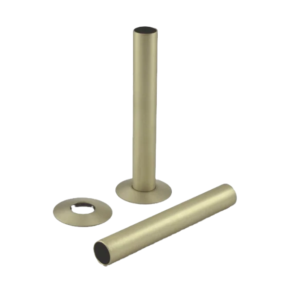 Ava Pipe Shroud 130mm Sleeve Set 18mm Diameter Brushed Brass
