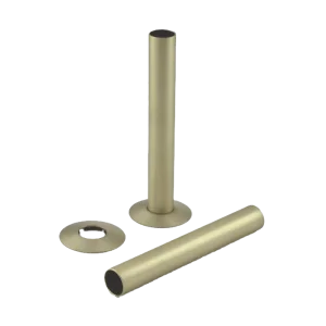 Ava Pipe Shroud 130mm Sleeve Set 18mm Diameter Brushed Brass