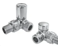 Abacus Ultima Corner Rad Valve Set Chrome