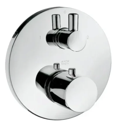 Axor Uno Thermostatic Mixer For Concealed Installation With Shut-off / Diverter Valve Chrome detail view - Image 3