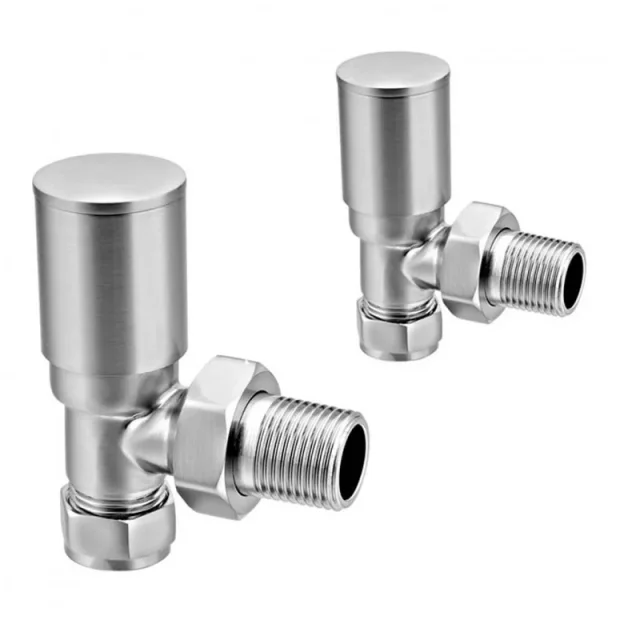 Reina Portland Angled Polished Radiator Valves product image - Image 1