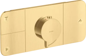 Axor One Thermostatic Module For Concealed Installation For 3 Outlets Gold Brushed