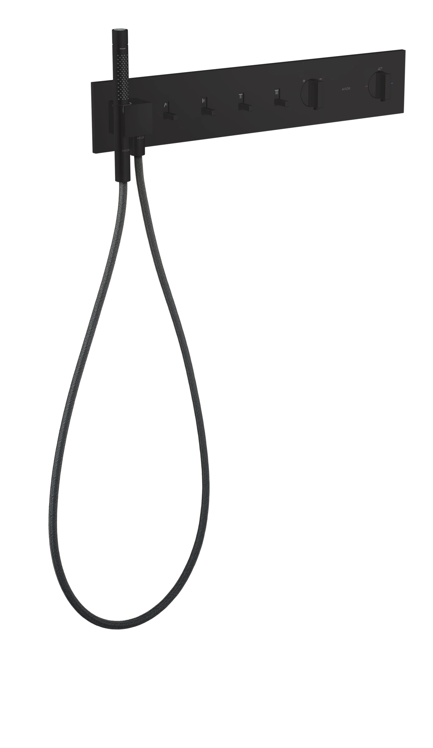 Axor Showercomposition Thermostatic Shower Mixer Concealed 715 X 395 X 150mm Black - Matt
