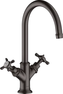Axor Montreux 2-handle Basin Mixer 210 With Cross Handles Without Waste Brushed Black Chrome