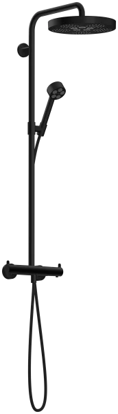 Axor One Showerpipes With Thermostatic Mixer 1020 X 350 X 170mm Black - Matt