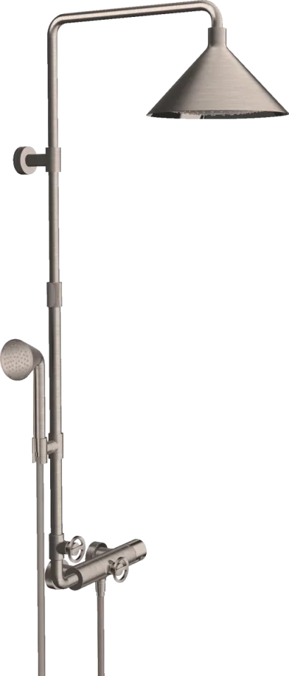 Axor Showers/front Showerpipes With Thermostatic Mixer 855 X 475 X 185mm Stainless Steel product image - Image 1