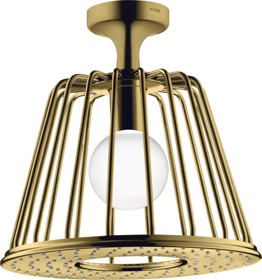 Axor Lampshower/nendo Overhead Showers 340 X 340 X 325mm Gold - Polished product image - Image 1
