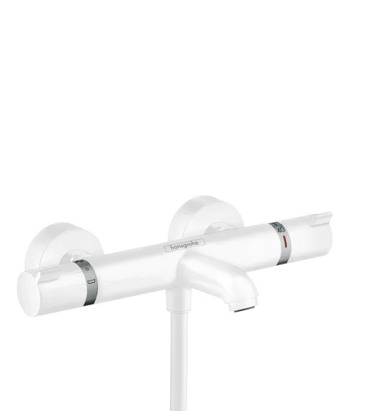 Hansgrohe Ecostat Comfort Thermostatic Bath Mixer For Exposed Installation Matt White