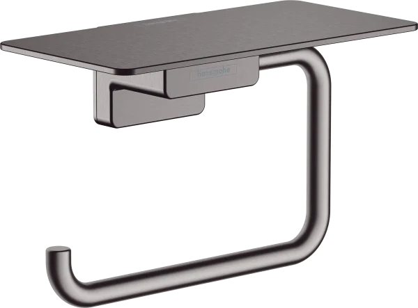 Hansgrohe Addstoris Q Roll Holder With Shelf Brushed Black Chrome