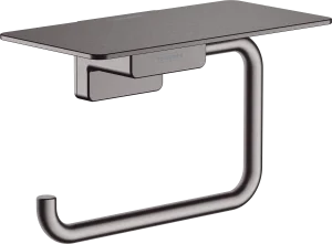 Hansgrohe Addstoris Q Roll Holder With Shelf Brushed Black Chrome