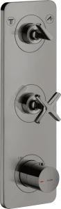 Axor Citterio E Thermostatic Module 380/120 For Concealed Installation For 2 Outlets With Plate Polished Black Chrome