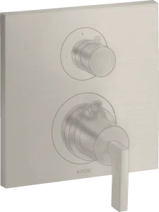 Axor Citterio Thermostatic Mixer For Concealed Installation With Shut-off / Diverter Valve And Lever Handle Stainless Steel