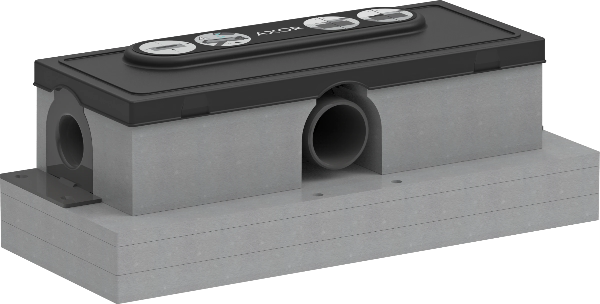 Axor Ubox Universal Concealed Basic Set Shower Wastes 425 X 175 X 150mm