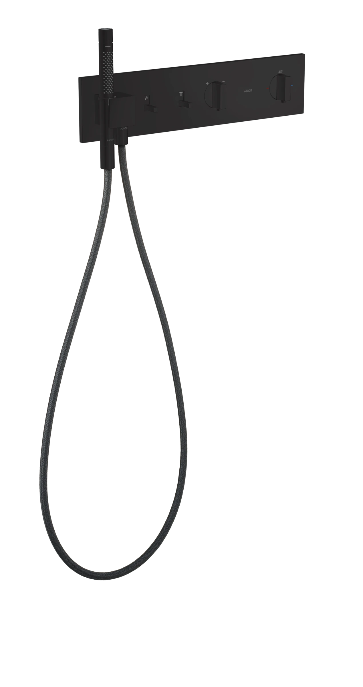 Axor Showercomposition Thermostatic Shower Mixer Concealed 560 X 390 X 150mm Black - Matt