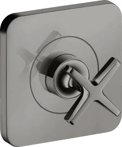 Axor Citterio E Shut-off Valve 12 Cm X 12 Cm Finish Set Polished Black Chrome