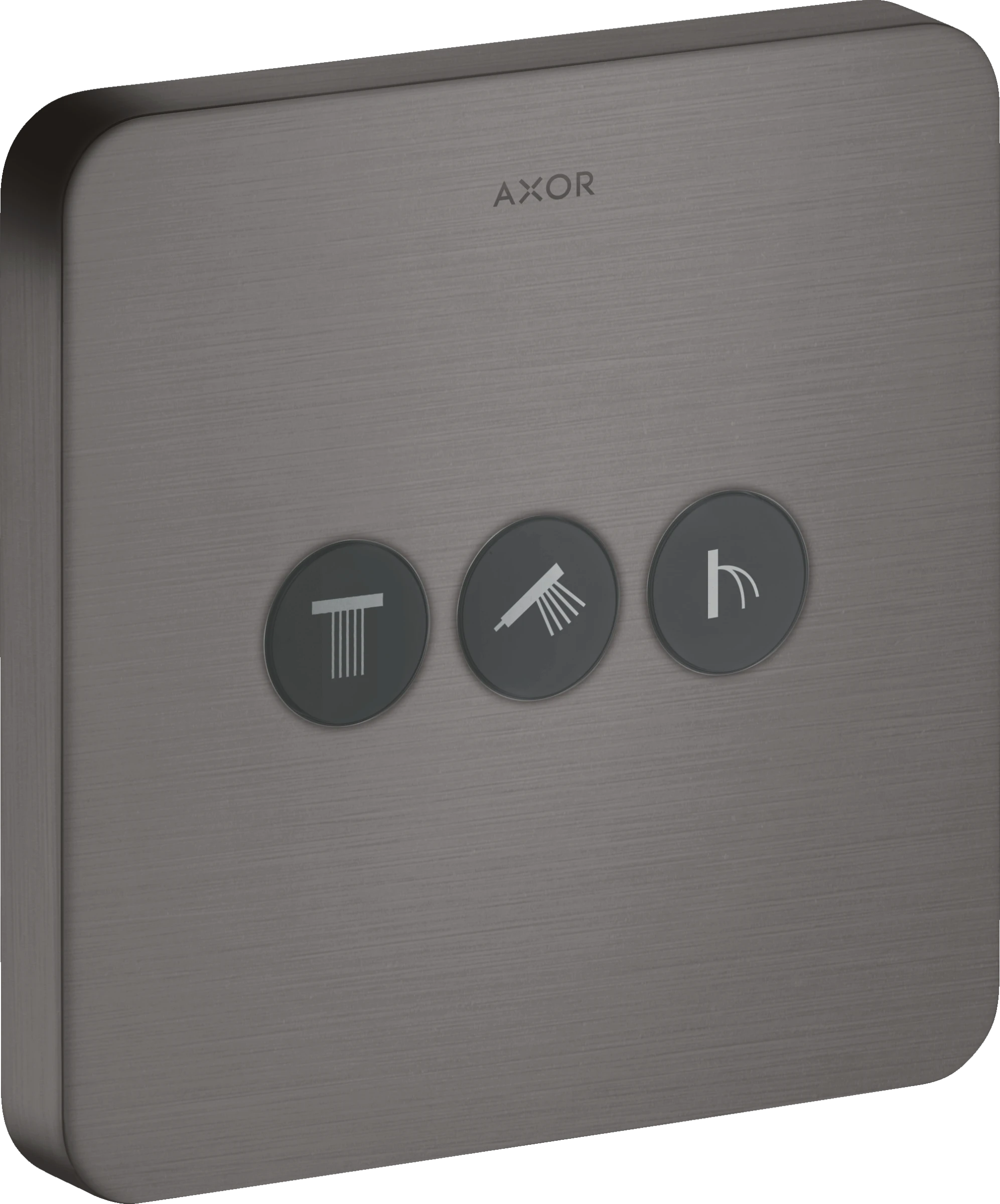 Axor Showerselect Valve Softsquare For Concealed Installation For 3 Outlets Brushed Black Chrome