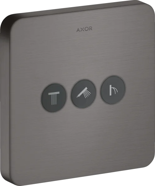 Axor Showerselect Valve Softsquare For Concealed Installation For 3 Outlets Brushed Black Chrome