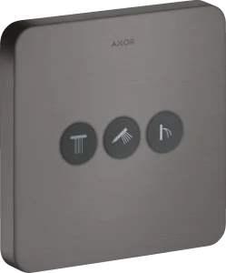 Axor Showerselect Valve Softsquare For Concealed Installation For 3 Outlets Brushed Black Chrome