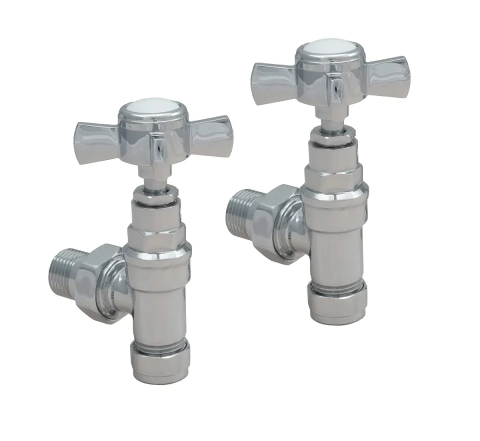 Just Taps Grosvenor Angled Radiator Valve Chrome product image - Image 1