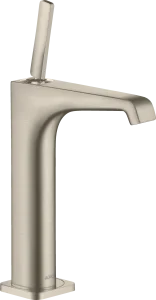 Axor Citterio E Single Lever Basin Mixer 190 With Pin Handle For Wash Bowls With Waste Brushed Nickel